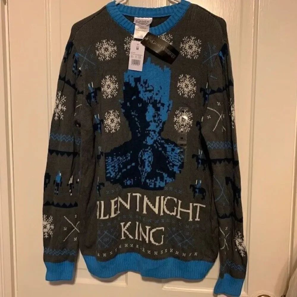 GAME OF THRONES SILENT NIGHT KING SIZE MEDIUM SWEATER NWT